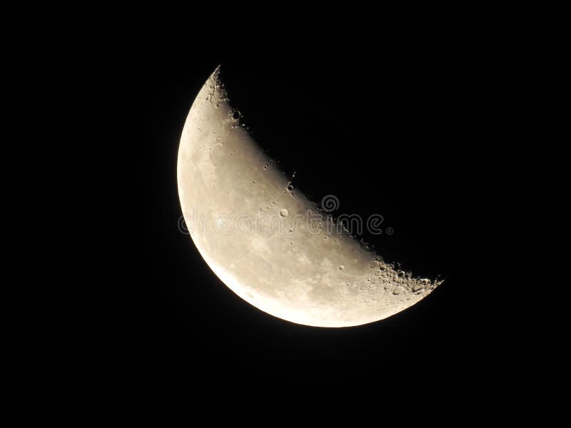 Försvagas Crescent Moon arkivfoton Försvagas Crescent Moon arkivfoton