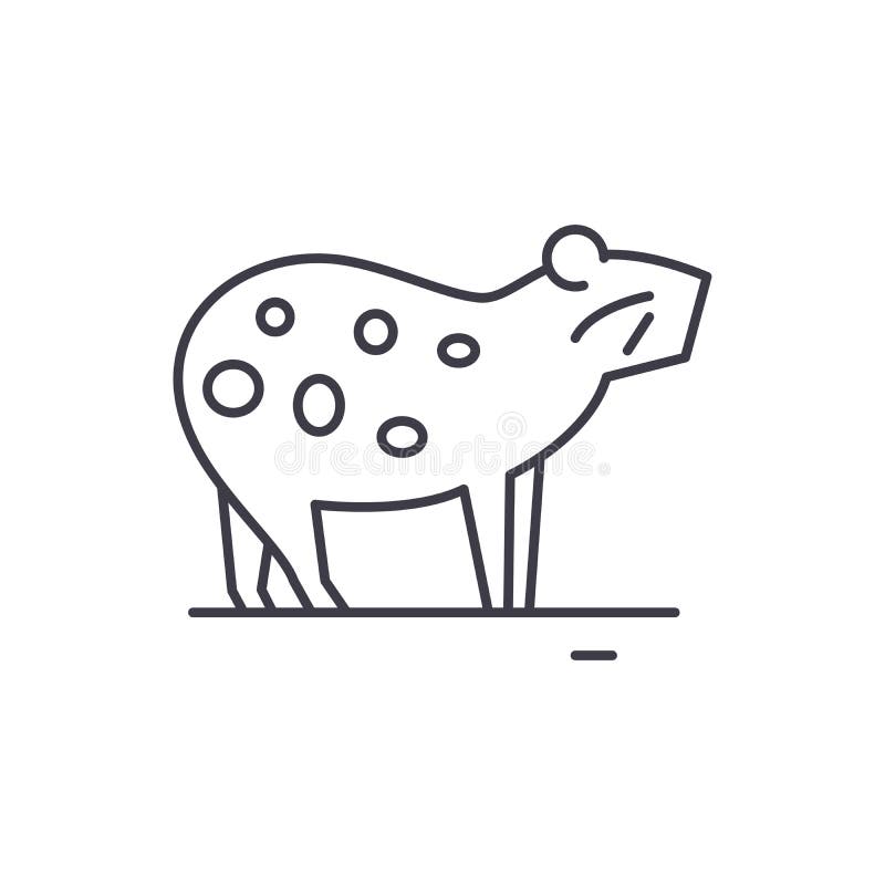 Försökskaninlinje symbolsbegrepp Linjär illustration för försökskaninvektor, symbol, tecken royaltyfri illustrationer Försökskaninlinje symbolsbegrepp Linjär illustration för försökskaninvektor, symbol, tecken royaltyfri illustrationer