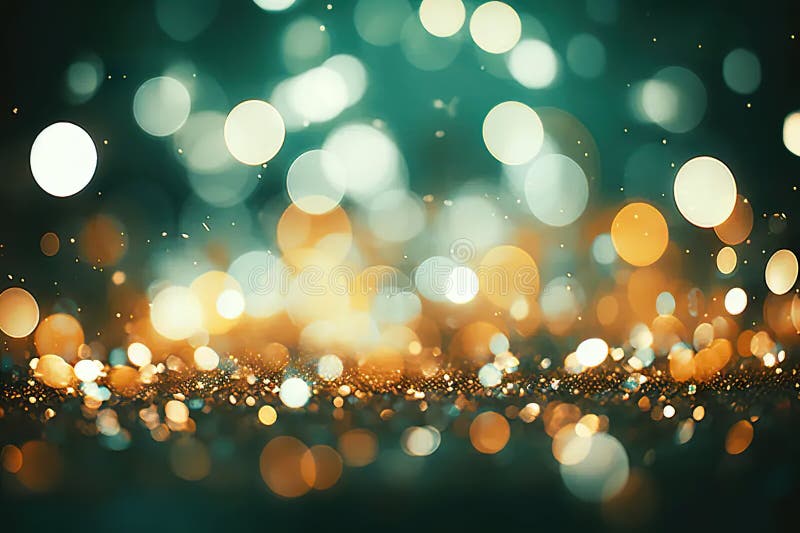 Förtjusande emerald elegance abstract blur bokeh bakgrund med gulgrön och vit gnistor som omvandlar arbetsytan till en vektor illustrationer
