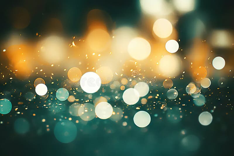 Förtjusande emerald elegance abstract blur bokeh bakgrund med gulgrön och vit gnistor som omvandlar arbetsytan till en stock illustrationer