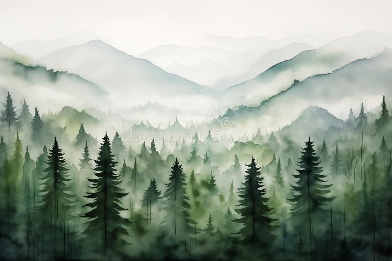 Förtjusande emerald : en monokrom resa genom skogen m royaltyfri illustrationer