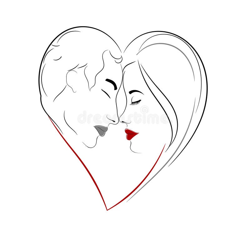 Förälskelselogo royaltyfri illustrationer