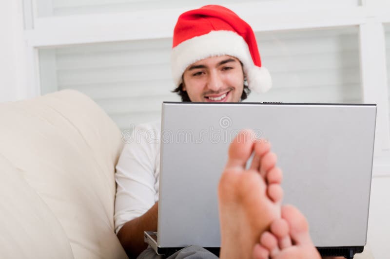 Für Weihnachten online kaufen stockfotografie Für Weihnachten online kaufen stockfotografie