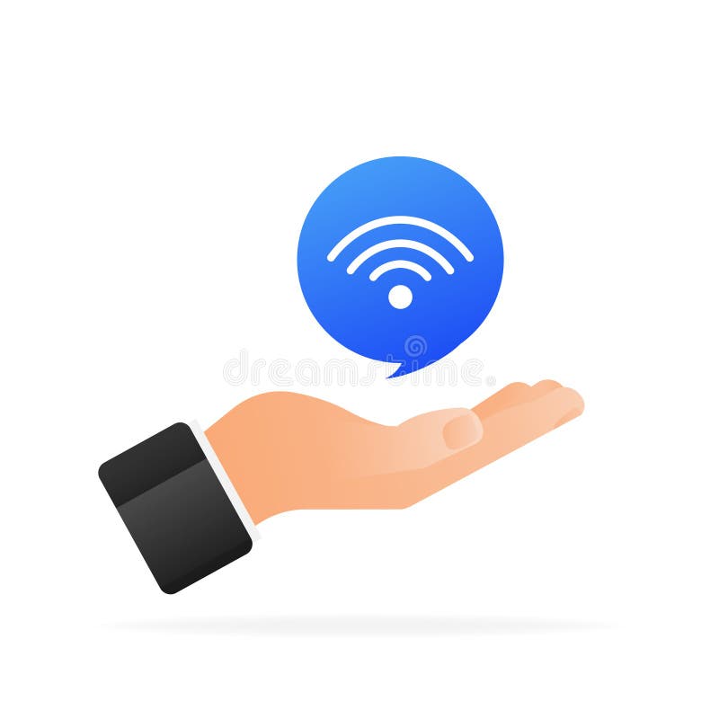Fără wireless. pictogramă vector rețea internet 3d. vector izometric royalty free illustration