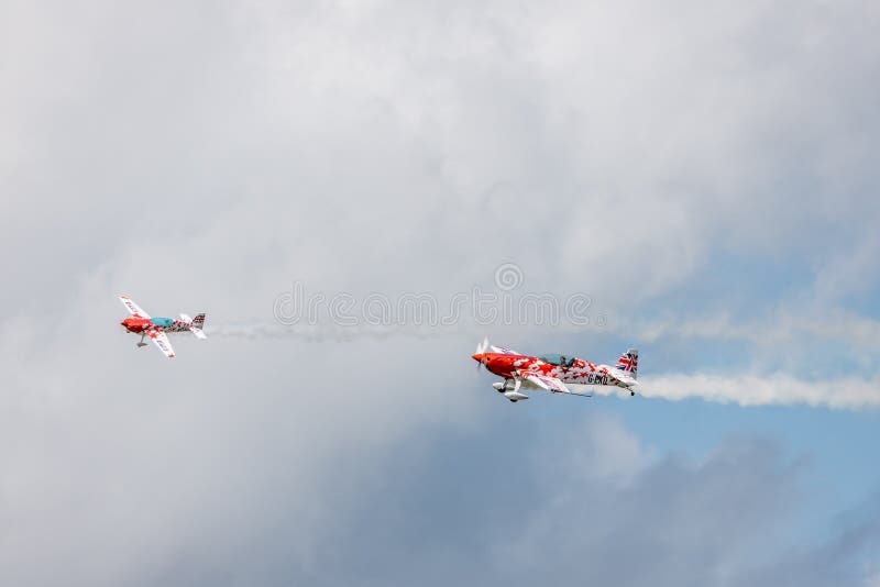 G Force Aeros little and large during a display at Biggin Hill