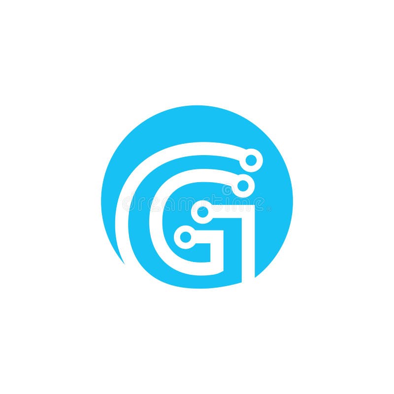 G letter logo vector royalty free illustration