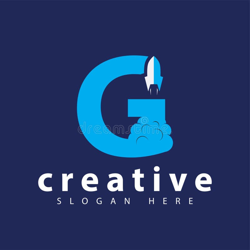 G Letter Rocket logo icon vector template vector illustration