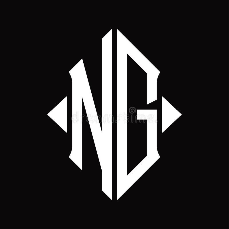 G Logotypmonogram med isolerad utformning av skölformen. stock illustrationer