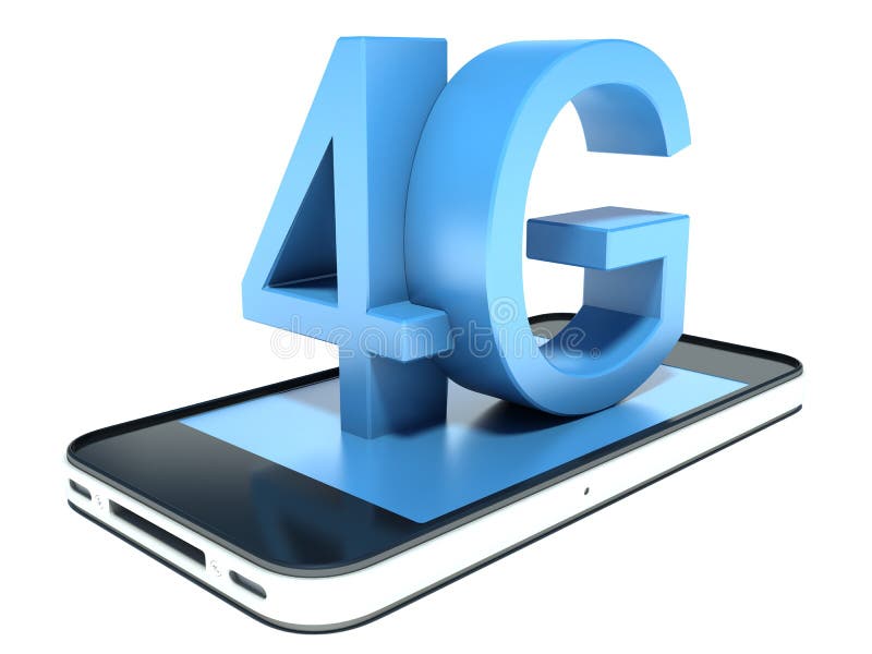 4G mobile telephony stock illustration