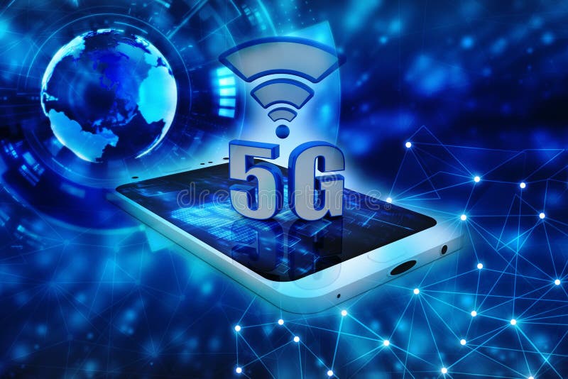 5G Network, 5G Connection Concept 3d rendering vector illustration 5G Network, 5G Connection Concept 3d rendering vector illustration