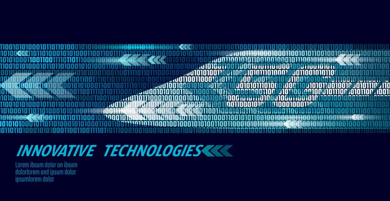 5G new high-speed rail wireless internet wifi concept. Global fast higher railway train. Binary code flow numbers dark stock illustration 5G new high-speed rail wireless internet wifi concept. Global fast higher railway train. Binary code flow numbers dark stock illustration