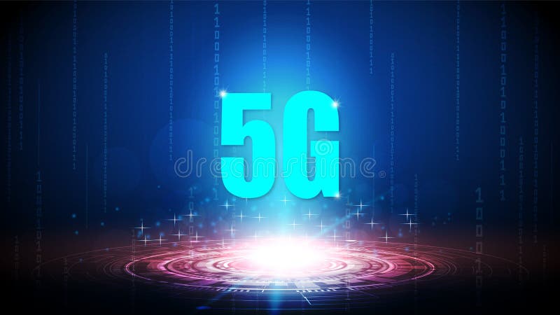 5G speed circuit technology background vector illustration