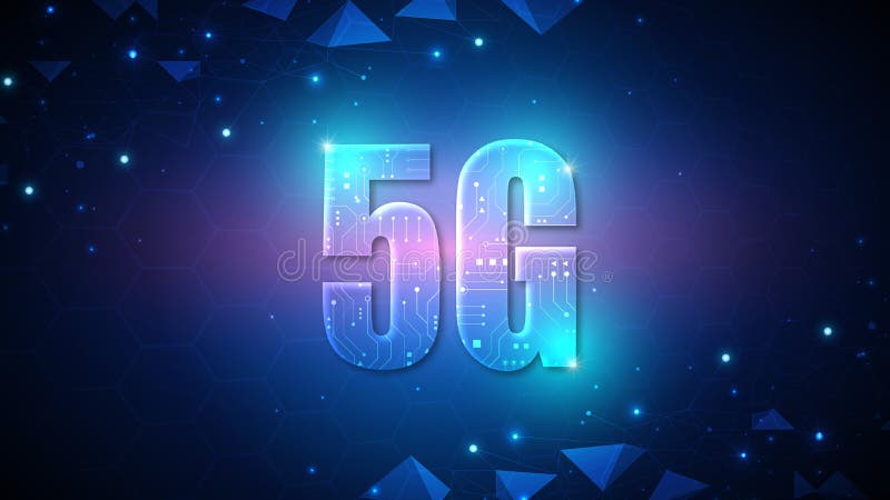 5G speed circuit technology background vector illustration