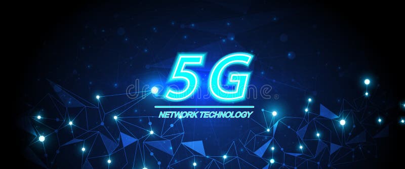 5G speed circuit technology background stock illustration