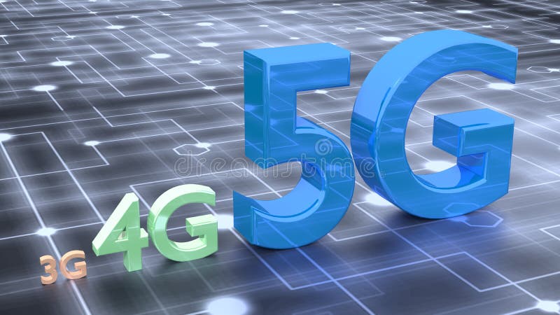 5G Symbol on Network Surface Stock Image - Image of mobile, cellular
