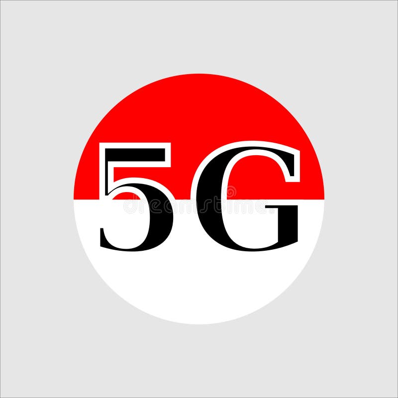 Download 5G Technology In Indonesia . Circle Button Icon With Flag ...