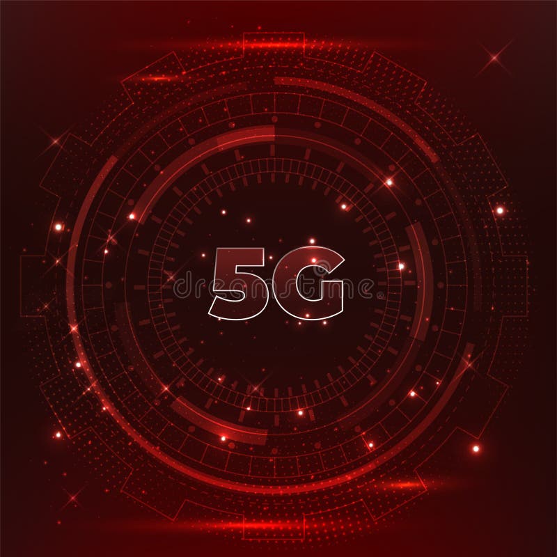 5g - 5th Generation Wireless Internet Network Connection Information Technology Illustration. Mobile devices telecommunication business web networking logotype