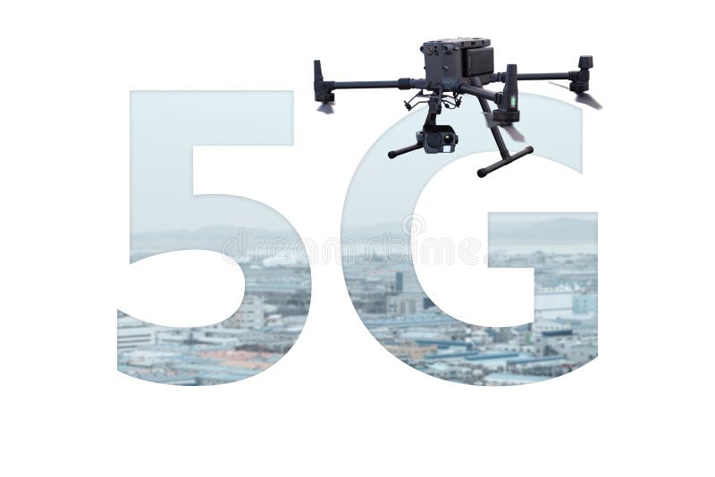 5g беспилотных летательных аппаратов для контроля стоковые изображения