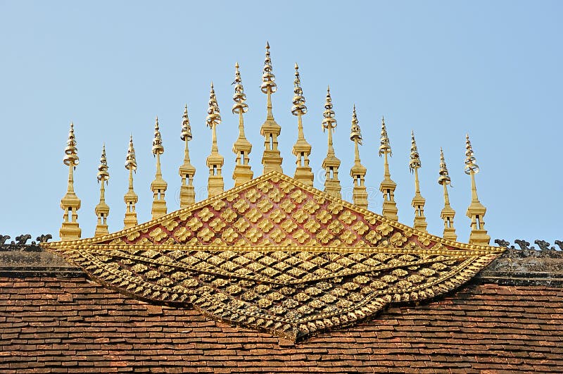 Gable apex of Luang Prabang temple roof