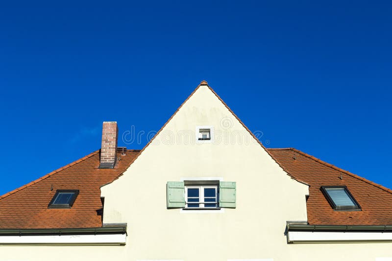 Gable with windows stock image Gable with windows stock image