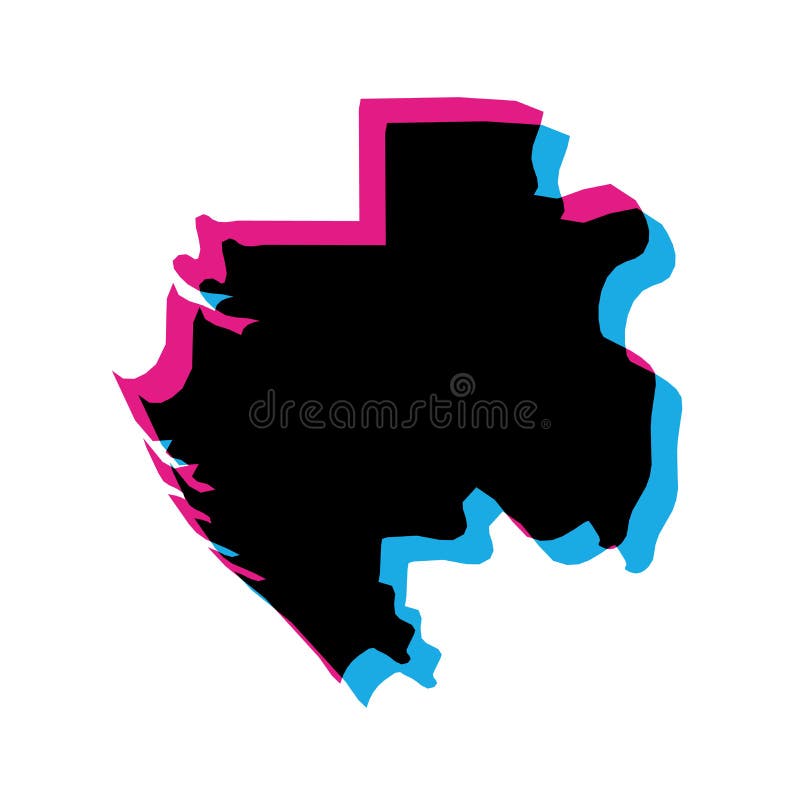 Gabon country silhouette stock illustration