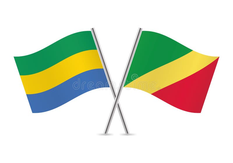 Drapeaux du Congo, Angola, Cameroun, Gabon et Guinée équatoriale Vecteur  par ©Tindo 71958941