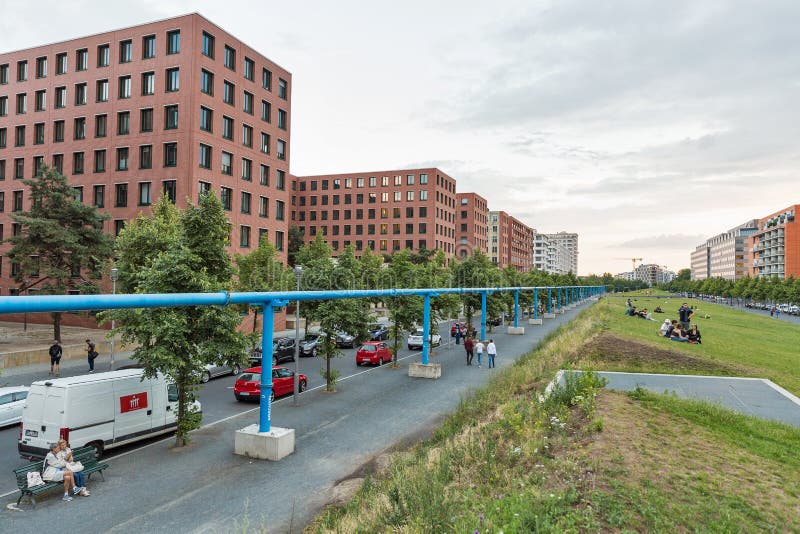 Gabriele Tergit Promenade in Berlin, Germany. Editorial Stock Photo