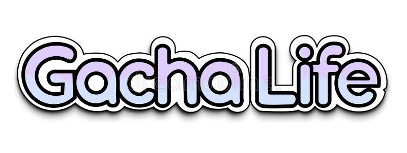 Gacha life online game logo isolated