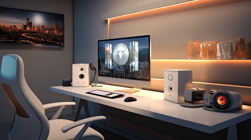 Gadgets technology corner royalty free illustration