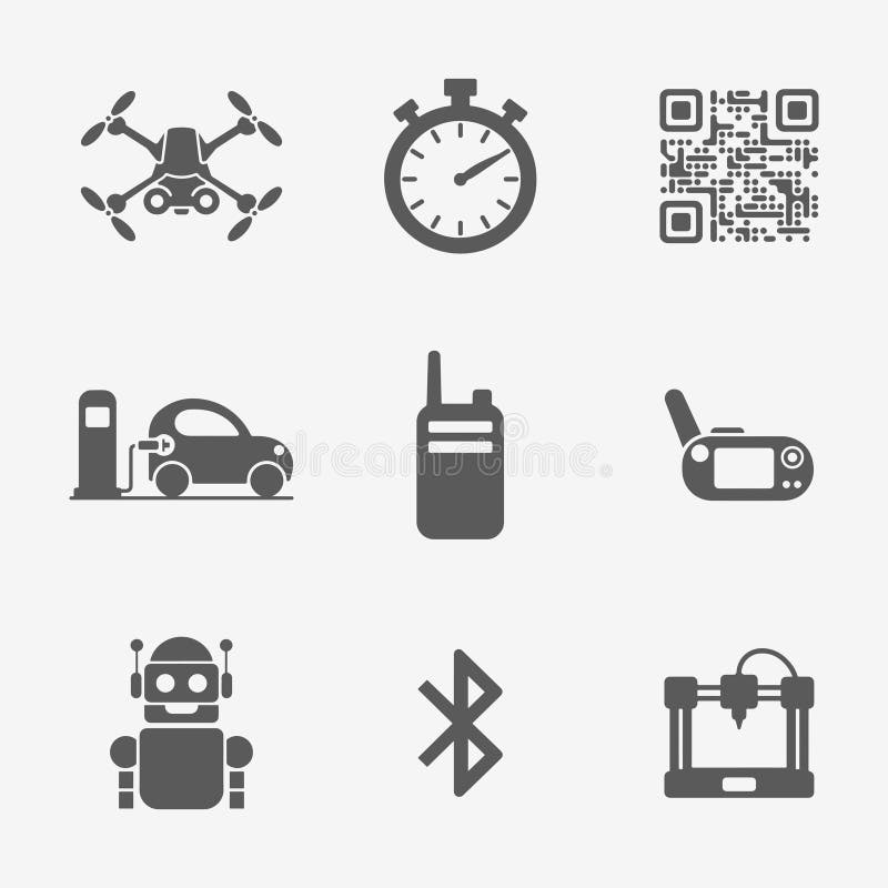 Gadgets Technology Icons set. Editable vector icon. stock illustration