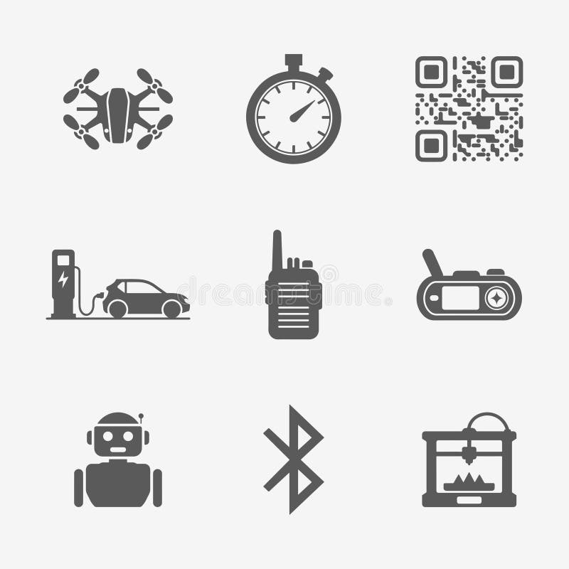 Gadgets Technology Icons set. Editable vector icon. royalty free illustration