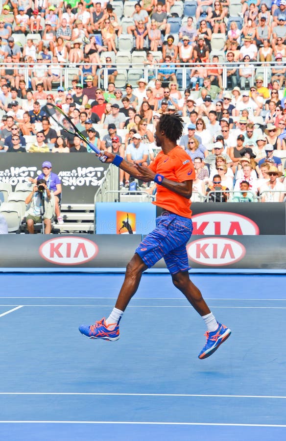 Gael Monfils Playing in the Australian Open Editorial Stock Image - Image of open: 57373914