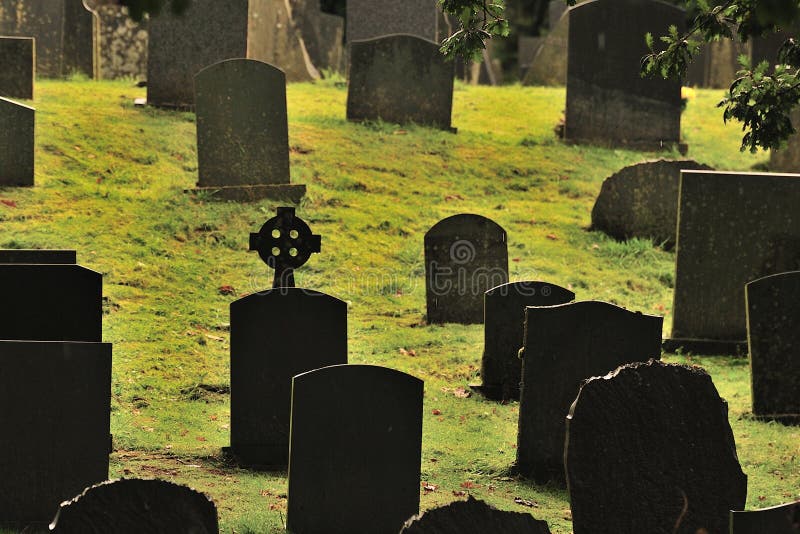 Gaelic cross graveyard