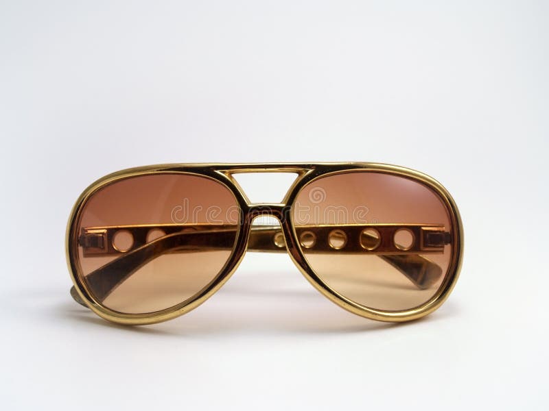 Gafas De Elvis Presley Del Oro Imagen - Imagen de cobarde, fondo: 9670927