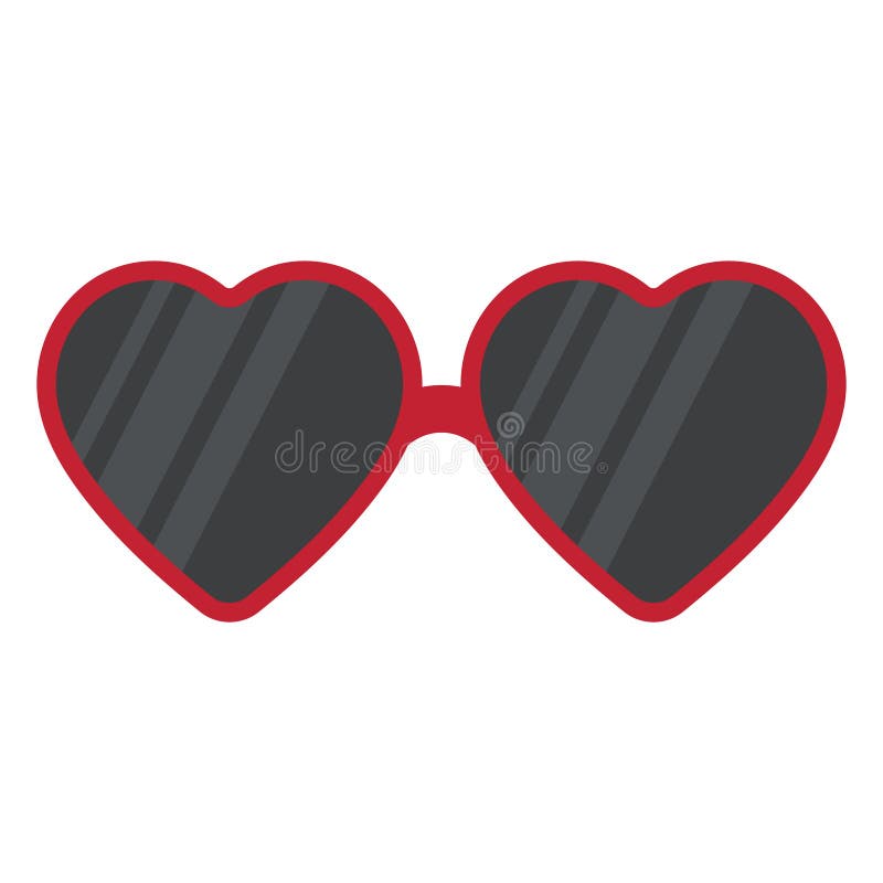 Gafas de sol del corazón ilustración del vector. Ilustración de objeto -  120130295