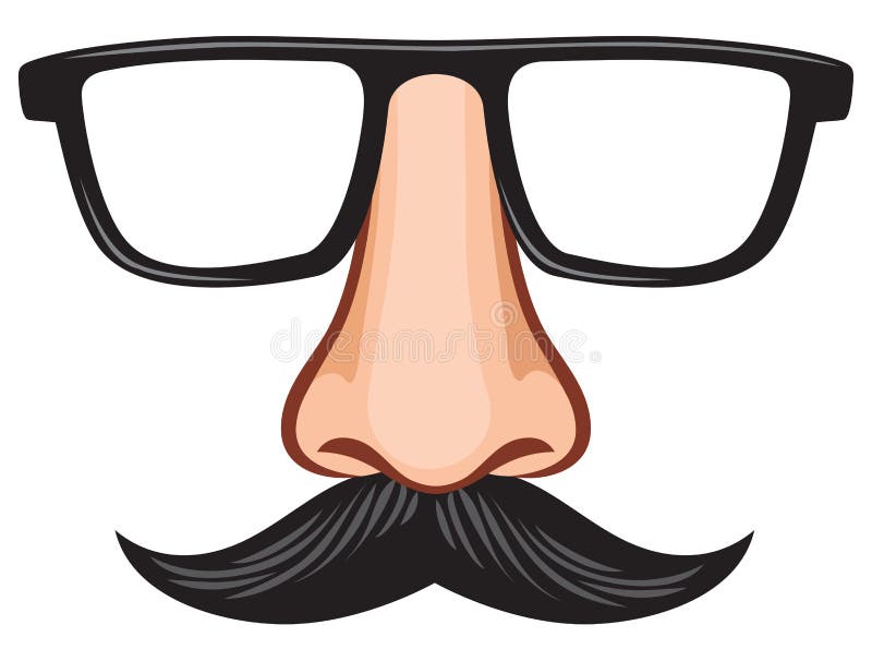 Gafas Y Nariz Con Bigote Máscara Falsa Ilustración del Vector