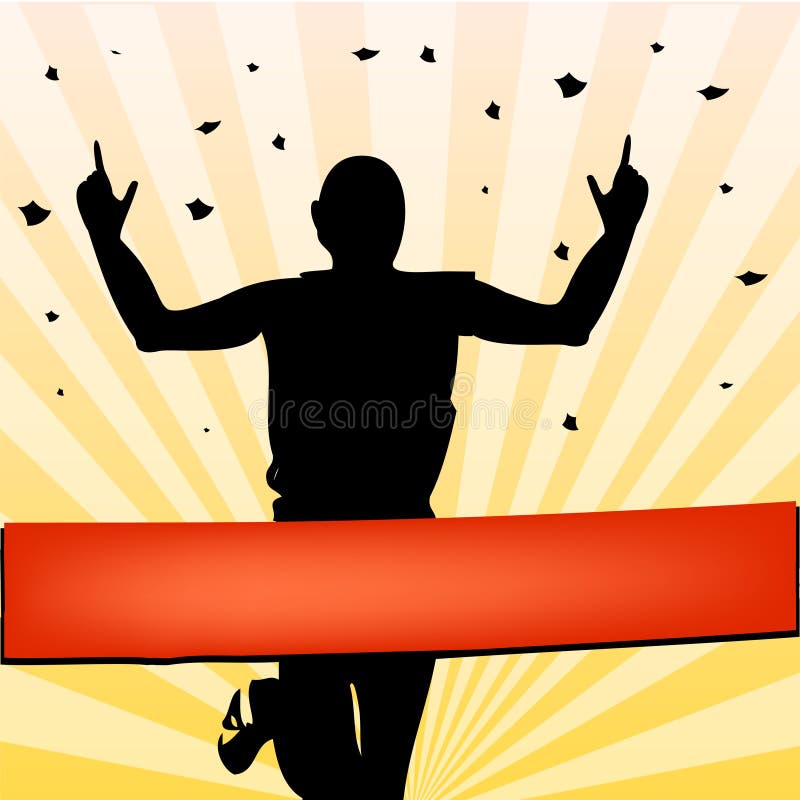 gagnant de marathon illustration de vecteur gagnant de marathon illustration de vecteur