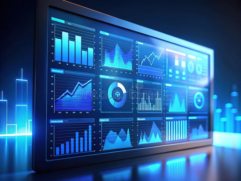 Gain Actionable Insights from Your Website Data A Modern Analytics Dashboard Tracks Website Traffic Keyword Rankings stock illustration