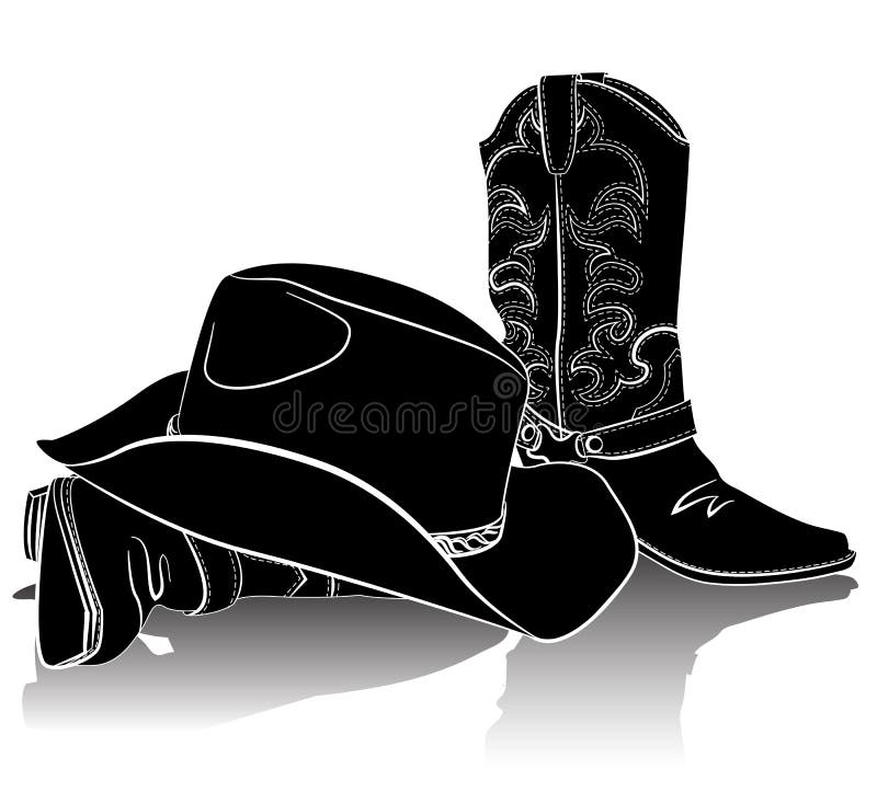 Gaines et chapeau de cowboy. Fond de grunge de vecteur illustration stock Gaines et chapeau de cowboy. Fond de grunge de vecteur illustration stock