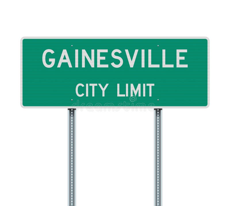 Gainesville City Limit Road Sign Stock Vector - Illustration of symbol ...