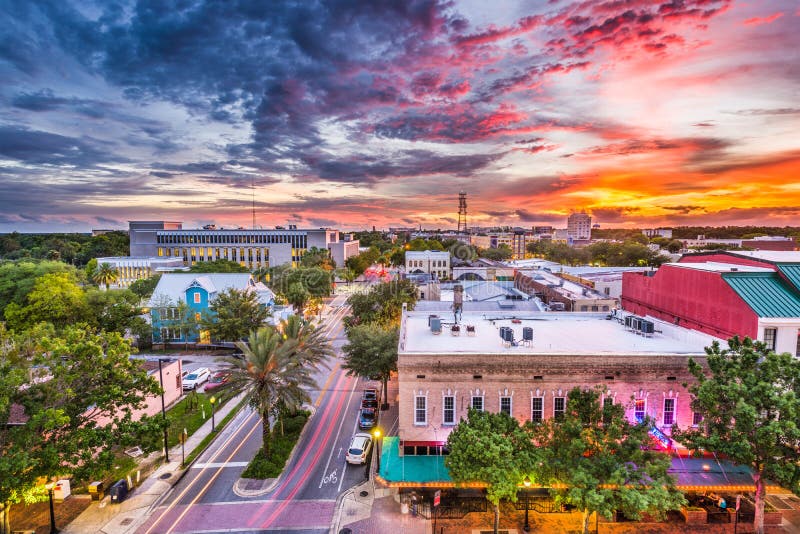 Gainesville, Florida, USA downtown cityscape. Gainesville, Florida, USA downtown cityscape.