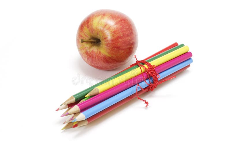 Creioane pentru mere și coloranți royalty free stock photo