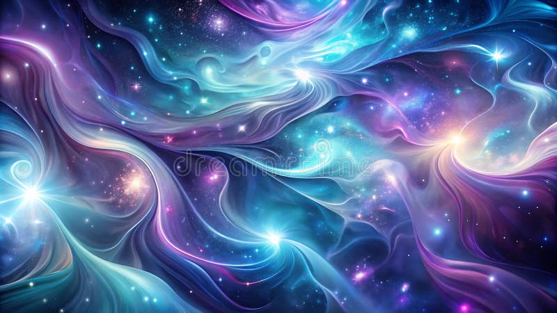 Galactic Inspired Background with Liquid Light Effects royalty free stock image