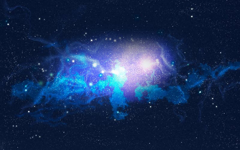 Galaktyczna mgławica z lekkimi erupcjami royalty ilustracja Galaktyczna mgławica z lekkimi erupcjami royalty ilustracja