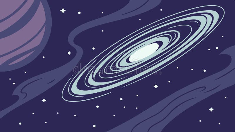 Galaktyka Majestic Spiral w projektowaniu wektora Deep Space Generation AI ilustracja wektor