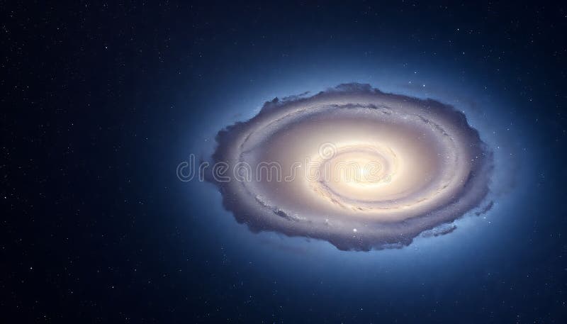 Galaktyka spiralna kosmiczny widok astronomiczny astronomia dziwny sztuka Genetyczna sztuka ilustracji