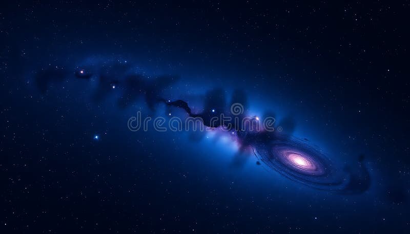 Galaktyka spiralna kosmicznych spiralnych galaktyk kosmicznych Generative AI ilustracji