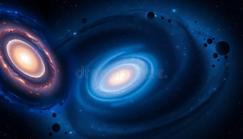Galaktyka spiralna w widoku głębokiej przestrzeni Generacyjna AI ilustracji
