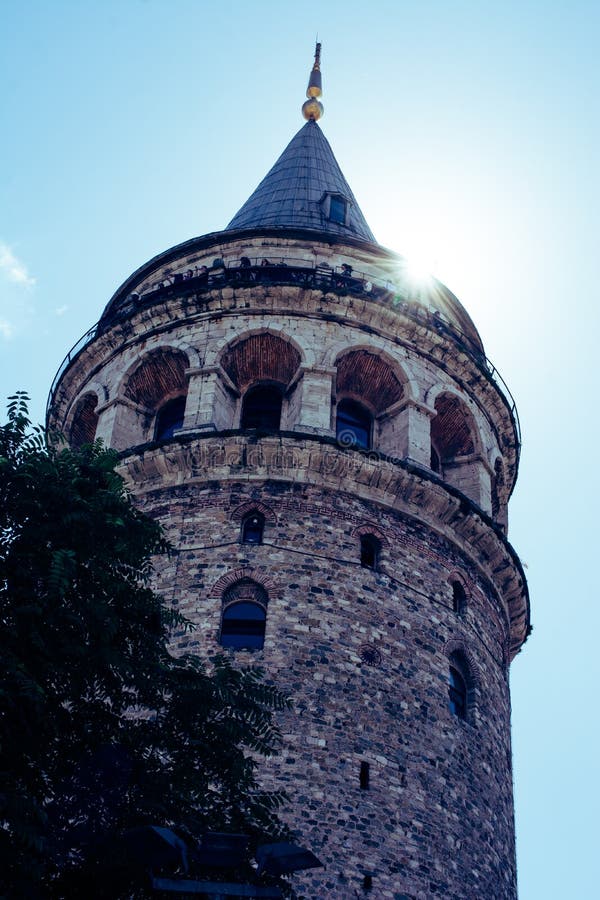 Galata Tower from Ancient Times in Istanbul Stock Image Image of city