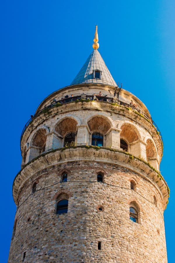 Galata Tower from Ancient Times in Istanbul Stock Photo Image of